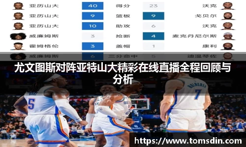 尤文图斯对阵亚特山大精彩在线直播全程回顾与分析